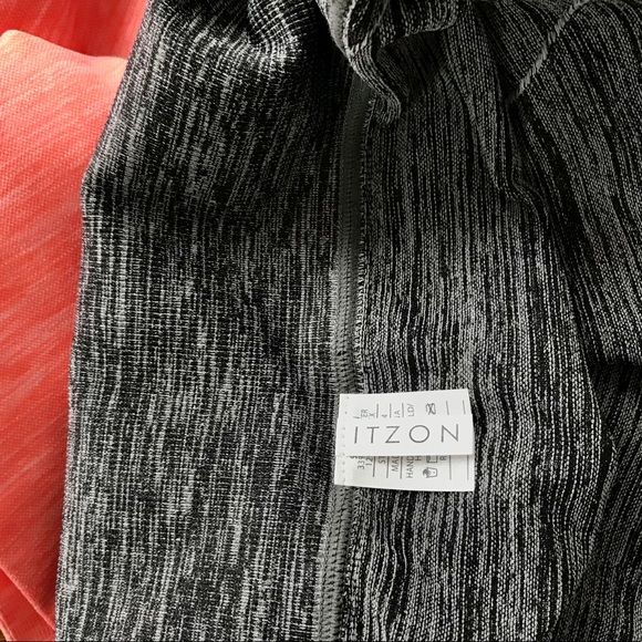 Itzon Gray & Coral Ombré Yoga Leggings Small - Picture 4 of 5